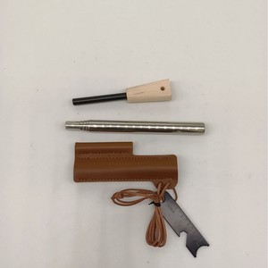 Kit de Supervivencia para Encender Fuego con Varilla de Ferro, Cuchillo Raspador, Funda de Cuero para Camping, Emergencias al Aire Libre - Product Image 4