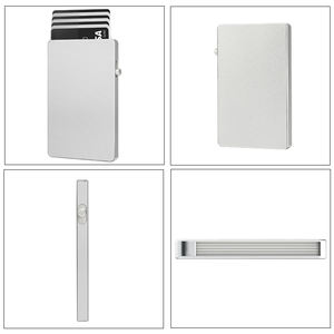 Yeni Patent kredi kart tutucu tüm alüminyum alaşım kart durumda RFID engelleme anti-hırsızlık cüzdan ince cüzdan erkekler için fabrika OEM - Product Image 6