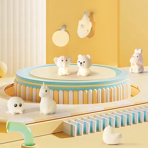 Từ mini <span class=keywords><strong>LED</strong></span> ánh sáng ban đêm trẻ em có thể sạc lại Silicone Đèn với màu trắng ấm áp dễ thương Cạnh Giường & Bàn đèn cho các trường học mẫu giáo - Product Image 5