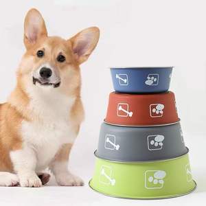 Dog Food Basin Antiderrapante Anti-capotamento Double-layer Round 1.0kg para Large Medium Small Dogs Bacia de arroz Água potável <span class=keywords><strong>Pet</strong></span> - Product Image 3