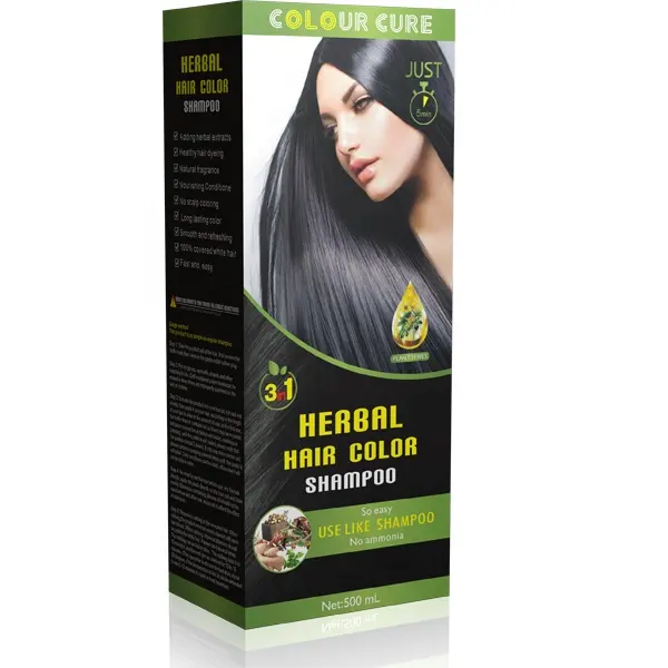 OEM e ODM shampoo oscurante per tinture per capelli biologico al 100% che copre lo shampoo per il cambio della tintura per capelli giapponese bianco