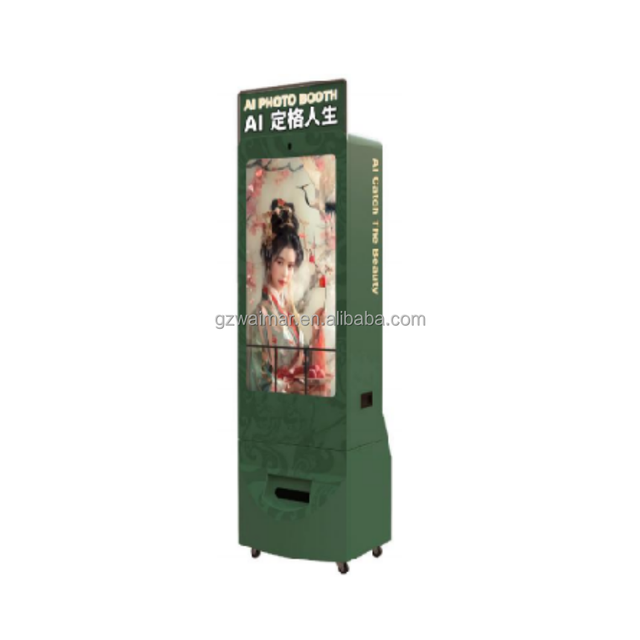 Ai Photo Booth Art Generator From Digital Face Recognize Interactive Touch Screen Booth Printer Machine for Exhibits Ads Events