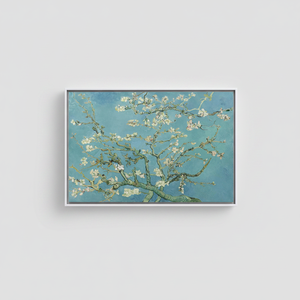 Elegant Van Gogh Almond Tree Blossoming Branches Printed <b>Canvas</b> Artwork,WHITE <b>FRAMED</b> <b>CANVAS</b> - Product Image 2