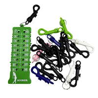 Contatore di colpi e punteggio da golf in ABS resistente a 18 fori con porta scheda punteggio 15,5 cm x 6 cm per allenamento, pratica e competizione