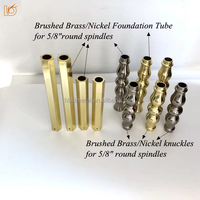 Colliers de fixation en aluminium brossé laiton de haute qualité pour balustrades de balcon et rampes d'escalier, pour barres rondes de 5/8'' - Vente en gros