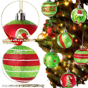 Nuevo Juego de Bolas de Navidad Pintadas de 6 cm, Bolas de Espuma Macaron, Adornos Creativos para Árbol de Navidad - Product Image 2