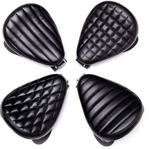 Siège de moto <span class=keywords><strong>solo</strong></span> en cuir PU RACEPRO Bobber Chopper <span class=keywords><strong>Sportster</strong></span>, coussin vintage pour Harley Bobber Chopper Cafe Racer - Product Image 2