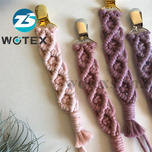 BP014 Eco-friendly di buona qualità colorato a mano Macrame Ciuccio Clip di Baby Shower Regalo <span class=keywords><strong>Makrame</strong></span> Clip Del Bambino - Product Image 3