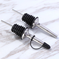 Becs verseurs professionnels en acier inoxydable avec capuchons de protection en caoutchouc-Verseurs de bouteilles durables pour bar, cuisine et restauration