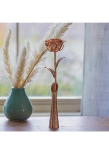 Rose Golden Flower Dipped Real Natural 24K Gold Plated Golden Rose <b>Decorative</b> Rose Figurine <b>Valentine</b> Anniversary Gift - Product Image 5