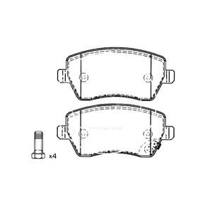 Plaquette de frein SDCX D1491-8691 / GDB3396 / 4708239 / 4711040 / D9050M pour OPEL <span class=keywords><strong>AGILA</strong></span> / SUZUKI Swift <span class=keywords><strong>SPLASH</strong></span> / VAUXHALL <span class=keywords><strong>AGILA</strong></span> Mk - Product Image 2