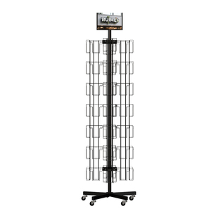 Présentoir rotatif métallique personnalisé à 4 faces pour brochures, 84 poches, support de sol pour brochures et bandes dessinées pour la vente au détail et les expositions - Product Image 3