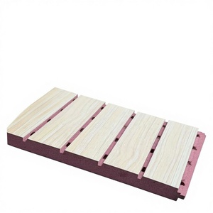 Panel de Pared de Listones de Madera, Paneles Acústicos para Decoración de Paredes Interiores, Panel de Listones de MDF Absorbente de Sonido para el Hogar, Oficina, Estudio - Product Image 1