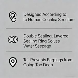 Ensemble de bouchons <span class=keywords><strong>d</strong></span>'oreilles et de pince-nez de natation en silicone, professionnel, étanche et <span class=keywords><strong>anti</strong></span>-étouffement, équipement de protection essentiel pour la natation - Product Image 3