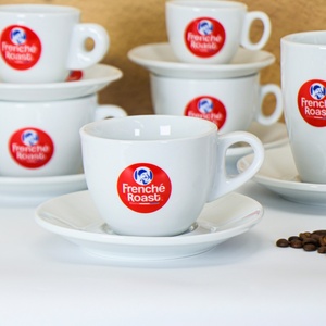 コープチーノセラミックマグ160mlコーヒーカップとソーサーセットカスタムロゴプロモーション - Product Image 6