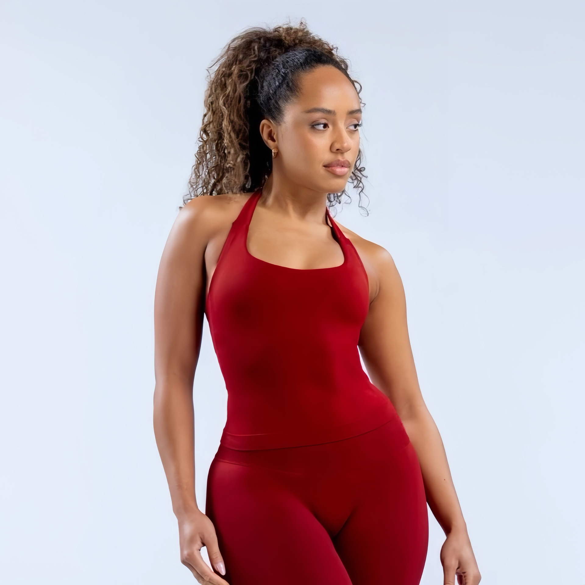 Women's Summer Seamless Strap Skinny Yoga Tops Wholesale Simple Sling Camisoles Crop Top Shirt Windproof Crop Top for Girls
