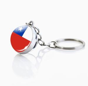 Porte-clés <span class=keywords><strong>et</strong></span> pendentif de sac en verre avec fleur en cristal, motif drapeau du Pérou, souvenir de <span class=keywords><strong>voyage</strong></span> - Product Image 4