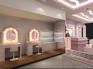 Bán lẻ gỗ cửa hàng mỹ phẩm hiển thị Kệ trang điểm đứng Showcase hiển thị trường hợp - Product Image 5