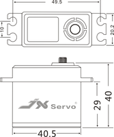 Moteur servo numérique JX DC6015 62g avec coque en aluminium, moteur à engrenages métalliques, pièces de rechange pour hélicoptère, voiture, avion, bateau, véhicules RC, jouets