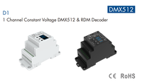 Decodificador Skydance de 1 Canal, Voltaje Constante 12-48VDC DMX512 y RDM para Tira LED de un Solo Color, Riel DIN