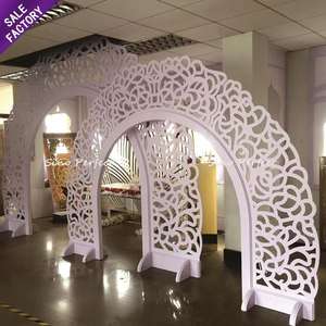 Panel Circular Decorativo Acrílico Blanco para Escenario, Decoración Floral, Fondo para Bodas, Venta Caliente - Product Image 1