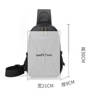 Sac de poitrine pour homme avec logo personnalisé, sac bandoulière imperméable, sac de voyage tendance, livraison rapide en 7 jours pour la vente en gros
