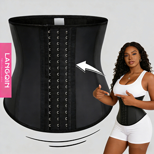 LANGQIN Corsé Colombiano Transpirable para Mujer, Faja Moldeadora con Control Abdominal, Reductor de Vientre Plano y Quema <span class=keywords><strong>Grasa</strong></span> - Product Image 1