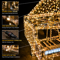 Giant LED Piano Light Installation for Shopping Mall Event Decoration Outdoor Waterproof Musical Theme Display