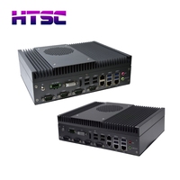 Mini PC industriel HTSC sans ventilateur, refroidissement par air, processeur Intel de 6e/7e/8e/9e génération Core i3/i5/i7, en stock