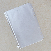 Organiseur A5 de style dessin animé avec fermeture éclair en PVC, écologique, classeur à 6 anneaux, pochette transparente pour carnet, fabriqué en Chine, marque Ba