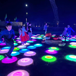 Indoor Interactive Rond Led Dance Floor Capteur <span class=keywords><strong>de</strong></span> Pression Jeu Carreaux Cercle Illuminé 3d Scène Lumineux Pour <span class=keywords><strong>Dj</strong></span> Rond Stage Lights - Product Image 1