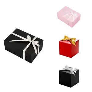 Prezzo all'ingrosso pacchetto di cartone di carta dura riciclabile personalizzato Vintage, scatole regalo di gioielli di lusso per polsino link/