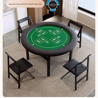 Nouvelle table de poker pliable minimaliste moderne Gua Dang avec chaise intégrée, plateau en panneau artificiel, pour club, Texas Hold'em, Mahjong
