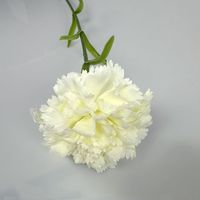 Fleurs de carnation en soie réalistes faites à la main de haute qualité, blanches et roses, pour la fête des mères, décoration de la maison, vase
