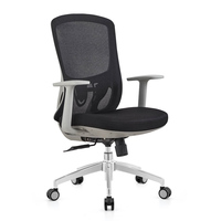 Chaise de bureau Economy Plus avec maille durable et cadre en acier, chaise ergonomique économique pour startups et SOHO