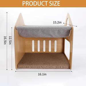 Hot Sale Doppeldecker Cat <span class=keywords><strong>House</strong></span> Cat Scratching Board Karton Custom ized Pad - Product Image 5