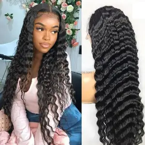 malaysia bounce human hair wig pineapple loose deep wave double drown human hair wigs 12a 13a grade frontal wig for women vendor