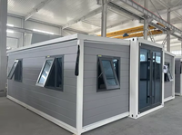 Maison conteneur extensible entièrement meublée en acier, 2 chambres, 1 salle de bain, installation facile, pour maison préfabriquée compacte