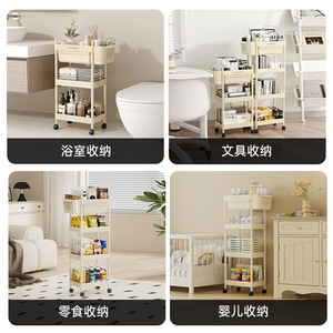 Étagère de rangement multi-niveaux Uforu avec roulettes, grande capacité pour jouets et collations, organisateur pour la maison et le salon - Product Image 4