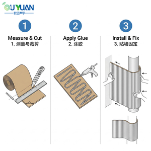 Panel <span class=keywords><strong>de</strong></span> Pared Flexible <span class=keywords><strong>de</strong></span> MDF con Chapa <span class=keywords><strong>de</strong></span> Madera Acústica Curvada, Diseño Moderno, Ecológico e Insonorizante para Sala <span class=keywords><strong>de</strong></span> Estar, Hotel, Gimnasio, Estudio <span class=keywords><strong>de</strong></span> Grabación - Product Image 5