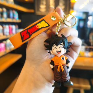 Porte-clés en gel de silicone 3D <span class=keywords><strong>Dragon</strong></span> <span class=keywords><strong>Ball</strong></span> Wukong, style dessin animé mignon, non toxique, pour sac et clés de voiture - Product Image 6