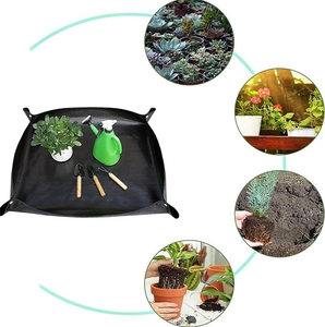 Tappetino da Giardinaggio Impermeabile Spesso 100x100cm - Tappetino Nero per Ripotting Piante e Copertura del Terreno per Innesto Senza Disordine - Product Image 2