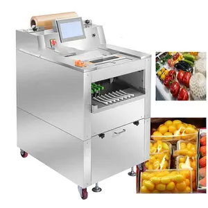 Commercial roll film packing machine cling film wrapping machine fresh meat/chicken/ frozen tray stretch film packing machine