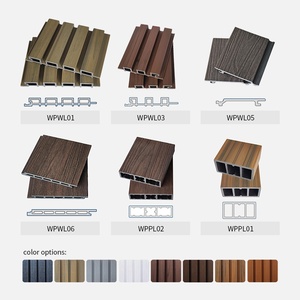 Lames de pare-soleil anti-UV en WPC, aspect bois rouge, pour bardage extérieur de villa moderne, balcon et <span class=keywords><strong>terrasse</strong></span> - Product Image 6