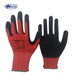 NMsafety Guantes de trabajo personalizados a mano Fábricas Seguridad Guantes industriales recubiertos de látex Agricultura Guantes de jardinería - Product Image 4