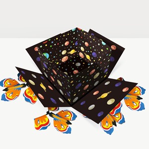 <span class=keywords><strong>Caja</strong></span> de Regalo <span class=keywords><strong>Explosiva</strong></span> <span class=keywords><strong>con</strong></span> 4 Mariposas Voladoras, Materiales Reciclados y Grabado, Sorpresa de Cumpleaños para Familiares y Amigos - Product Image 3