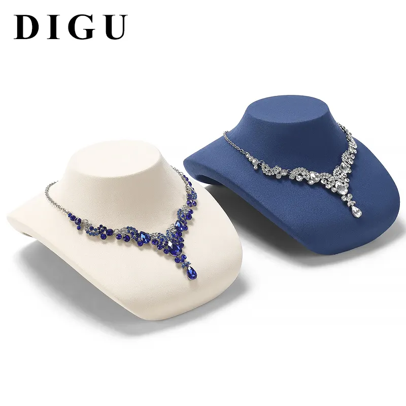 Digu Hoge Kwaliteit Gips Sieraden Display Rack Custom Ring Ketting Oorbel Schimmel Buste Stand Witte Sieraden Houder Hand Stand