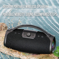 Haut-parleur d'extérieur étanche, double basses, double aigus, 4 haut-parleurs, Bluetooth 5.3, lumière d'ambiance RVB, design portable et maniable