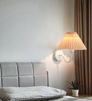 Décoration intérieure moderne, lampes murales LED, lampes murales avec abat-jour en tissu pour salon, chambre à coucher