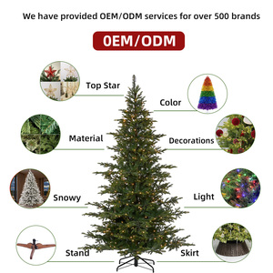 Árbol de Navidad Artificial Delgado de Alta Calidad, Ecológico, de PE+PVC, con Luces LED, Incluye Soporte, Personalizado, para Uso en Interiores, Precio EXW - Product Image 2